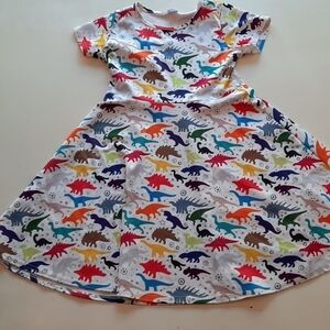 Funnycokid Dinosaur print XL 8 twirly dress